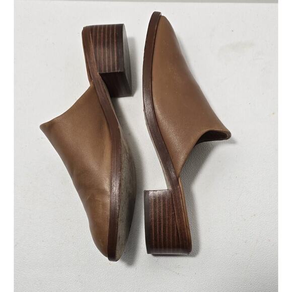 Soludos Venetian Mule Slide Heels Brown Leather Sz 7.5 - Picture 5 of 9